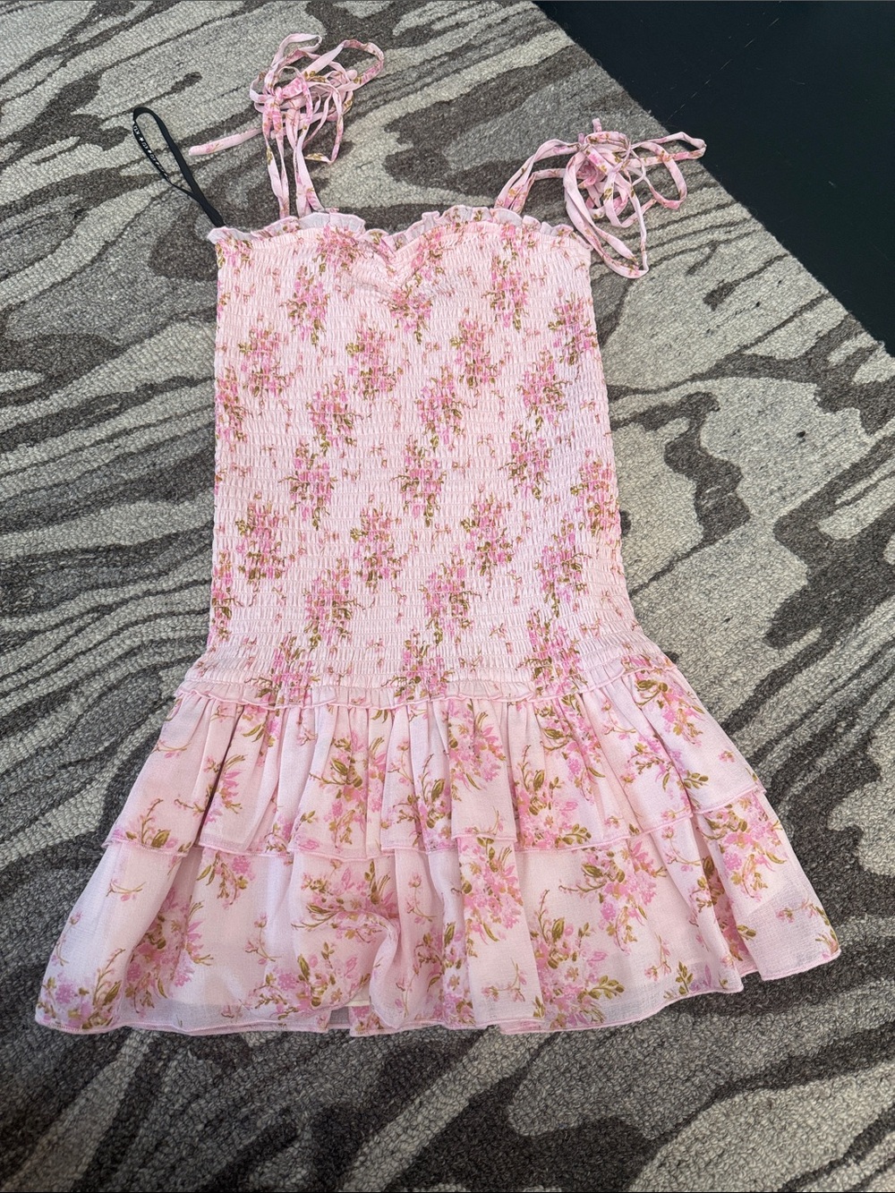 Kids Katie J pink floral dress.